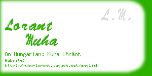 lorant muha business card